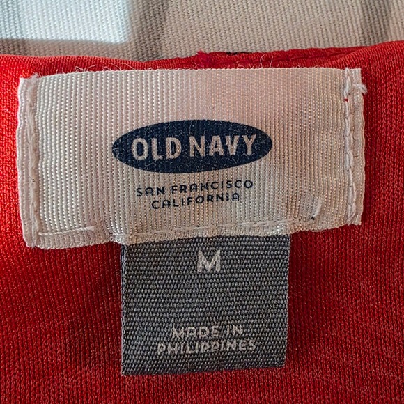 Old Navy Red Black Plaid Button Front V-Neck Short Sleeve Dress Medium M - Picture 3 of 9